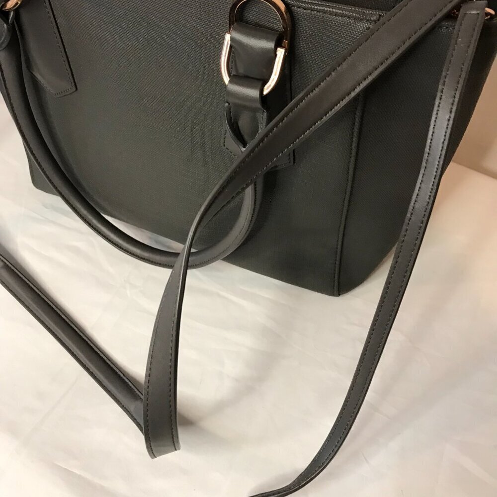 Dagne Dover Classic size Signature Tote in Graphite tablet briefcase w/rose gold - Picture 3 of 12